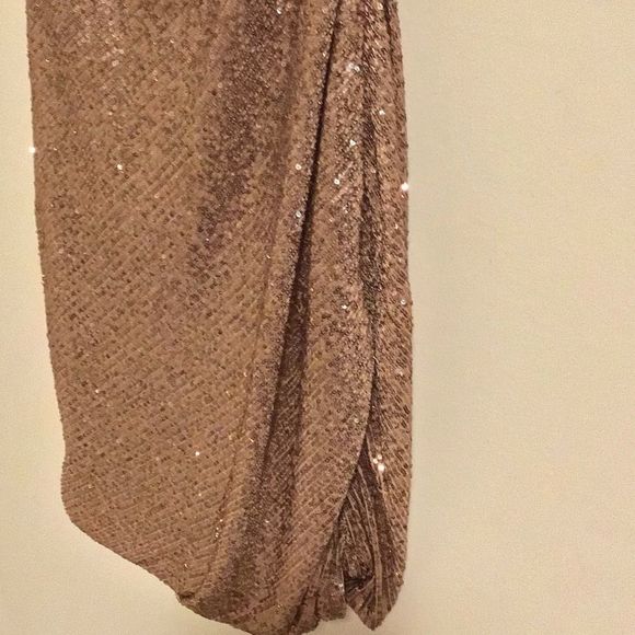 NWT PARKER BLACK Bronzed Rose Sequins Dress - Picture 3 of 12